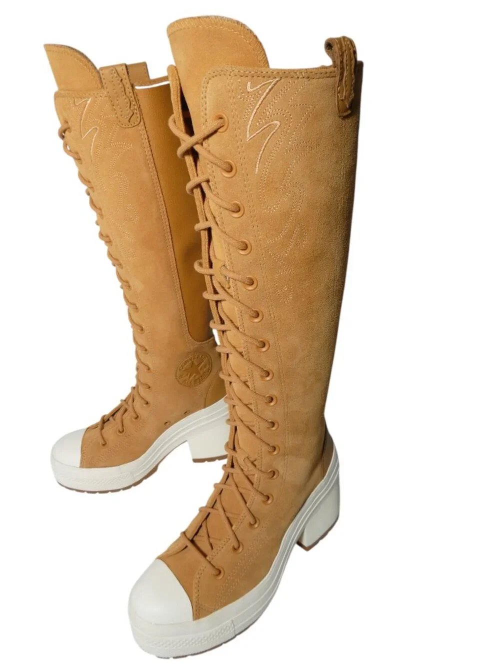 Converse Chuck 70 De Luxe Heel XX‎ Hi Western Tan Boots A15660C W7.5 M5.5